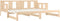 vidaXL - Slaapbank - uitschuifbaar - massief - grenenhout - 2x(90x190) - cm