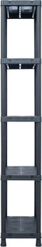 vidaXL - Opbergrekken - 5 - st - 125 - kg - 60x30x180 - cm - kunststof - zwart