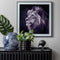 Present Time Lion Wanddecoratie - Fotokunst - 2x50x50cm - Zwart