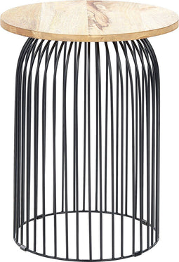 Bijzettafel lichthout/zwart WILLS