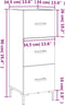vidaXL - Dressoir - 34,5x34x90 - cm - bewerkt - hout - wit