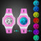 Kinderhorloges Meisjes Jongens Digitaal 7 Kleuren LED Digitaal horloge voor Kinderen Waterdicht Sport Buiten Multifunctioneel Digitale horloges met Stopwatch / Alarm Leeftijd 4-15, paars klein 26g