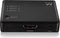 Ewent EW3730 4K HDMI Switch 3-poorts, toont 3 HDMI bronnen op een monitor