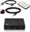 Ewent EW3730 4K HDMI Switch 3-poorts, toont 3 HDMI bronnen op een monitor
