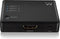 Ewent EW3730 4K HDMI Switch 3-poorts, toont 3 HDMI bronnen op een monitor