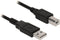 Ewent USB-kabel 3 m USB 2.0 USB A USB B Zwart EC2403