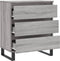 vidaXL - Dressoir - 60x35x70 - cm - bewerkt - hout - grijs - sonoma - eikenkleurig
