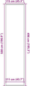 vidaXL - Deurmat - 115x500 - cm - grijs