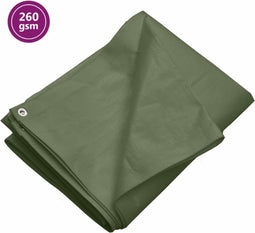 vidaXL - Dekzeil - 260 - g/m² - 8x12 - m - HDPE - groen