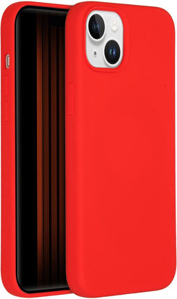 Accezz Liquid Silicone Backcover - MagSafe - Krasbestendig Schokbestendig - Rood (iPhone 15 Plus)