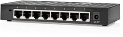 Nedis NSWH8P110BK - Gigabit onbeheerde desktopswitch - 8x Ethernet 1Gbps - Zwart