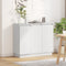 vidaXL - Dressoir - met - LED - - - Wit, - 90x32x75 - cm, - Gemaakt - uit - Engineered - Wood