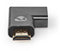 Nedis CVTB34904GY - HDMI-adapter - Rechts gehoekt - Grijs