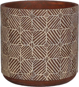 Mica Decorations Jana Bloempot - 21x21x20 cm - Cement - Bruin