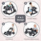 Coast BC10229XZ - 4-in-1 baby walker - Opvouwbaar met muziek en verlichting - Donkergrijs