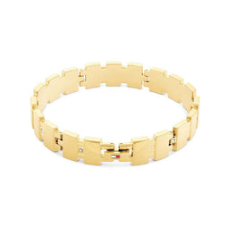 Tommy Hilfiger TJ2780780 Dames Armband - Schakelarmband - Sieraad - Staal - Goudkleurig - Fantasie - 17.5 cm lang