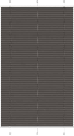 vidaXL - Plissé - rolgordijn - 120x200cm - stofbreedte - 119,4cm - polyester - zwart