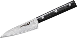 Samura Damascus 67 - Schilmes 9 cm - 67 lagen Damascus staal - Zwart Zilver