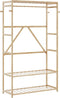 vidaXL - Kledingrek - met - schappen - 110x40x175 - cm - bamboe