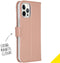 Accezz iPhone 12 Pro Max - Flip cover - Krasbestendig Schokbestendig - Rosé Goud
