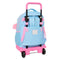 Schoolrugzak met Wielen BlackFit8 Smile Blauw Roze 33 x 45 x 22 cm