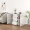 vidaXL - Dressoir - 91x29,5x65 - cm - bewerkt - hout - hoogglans - wit