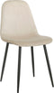 Mica Decorations Montelli - Eetkamerstoel - Velvet - Beige - L53 x B44 x H85 cm