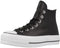 Converse Chuck Taylor All Star Lift Hi Sneakers Dames - Leren Sneaker - Zwart - Maat 36