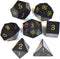 Dobbelstenen Set - Edelsteen - 7-delige D4 D6 D8 D10 D10-00 D12 D20 - Diep Blauw Glitter
