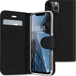 Accezz iPhone 13 Pro - Wallet Softcase Bookcase - 3 pashouders - Zwart