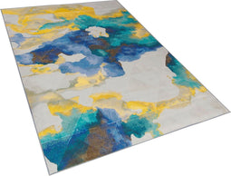 CEYHAN - Laagpolig vloerkleed - Donkerblauw - 160 x 230 cm - Polyester