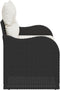 vidaXL - 2-Zits - Tuinbank - met - Opbergruimte - & - Kussens - - - Zwart - Poly - Rattan