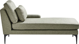 EWRON - Chaise longue - Groen - Linkszijdig - Stof