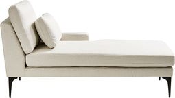 EWRON - Chaise longue - Lichtbeige - Linkszijdig - Stof