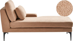 EWRON - Chaise longue - Zandbeige - Linkszijdig - Bouclé