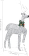 vidaXL - Buitenkerstversiering - rendieren - en - slee - 100 - LED's - zilverkleurig