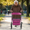 Juskys Aluminium Rollator Vital - Opvouwbaar - Zitting - 63 x 68 x 80-94 cm - Lila