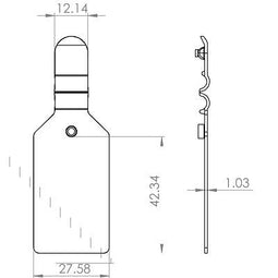 Klika - Scanvaantje zwart groot 25x38mm - 890 stuks