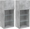 vidaXL - Tv-meubels - met - LED-verlichting - 2 - st - 40,5x30x90 - cm - betongrijs