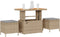vidaXL - 3-delige - Tuinstoelset - met - Kussens - in - Beige - Poly - Rattan - en - Acacia