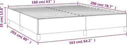 vidaXL - Bedframe - kunstleer - crèmekleurig - 160x200 - cm