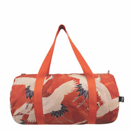 LOQI Weekender - Woman's Haori with White and Red Cranes Large Recycled