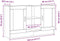 vidaXL - Dressoir - Zwart - Eiken - 120x30,5x70 - cm - Gemaakt - van - Engineered - Hout