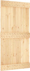 vidaXL - Schuifdeur - met - beslag - 100x210 - cm - massief - grenenhout