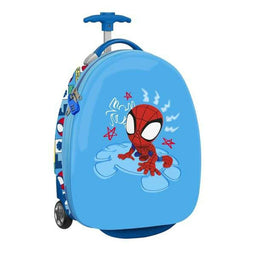 Stitch RESCUE - Rolkoffer - 2 wielen - 28 x 43 x 23 cm - Blauw Rood