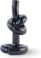 Geknoopte Kandelaar Zwart / Knotted Candleholder Black | Dutch Design kandelaar Werkwaardig.