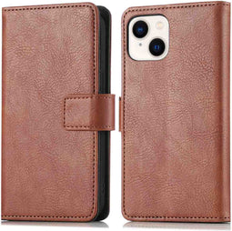 iMoshion Hoesje Geschikt voor iPhone 14 Hoesje Met Pasjeshouder - iMoshion Luxe Bookcase - Bruin