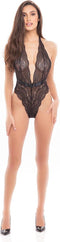 Rene Rofe - Kanten halterbody met diepe V-hals René Rofé - S/M