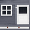 vidaXL - Kippenhok - met - nestkast - massief - vurenhout - grijs - en - wit
