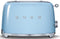 Smeg TSF01PBEU - Broodrooster - 950W 2 sleuven 6 bruining-niveaus - Pastelblauw